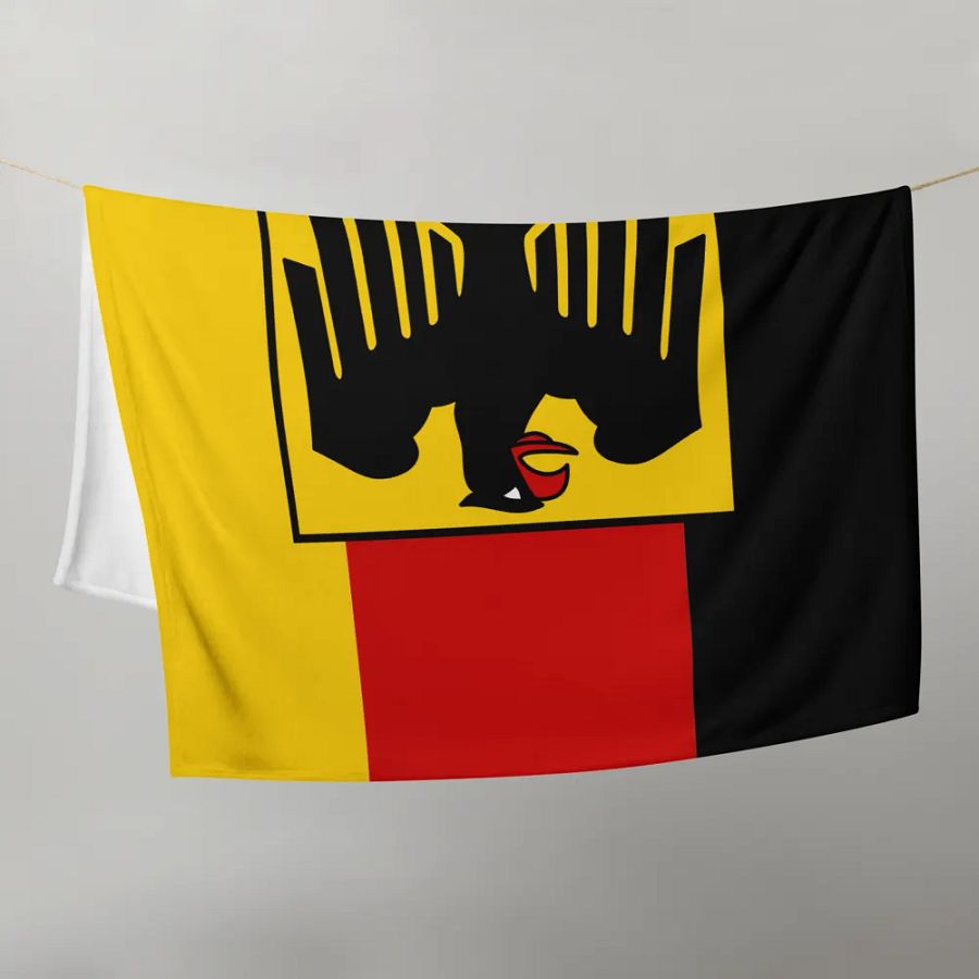 "Germany" Eagle Emblem German Flag Throw Blanket product image (4)