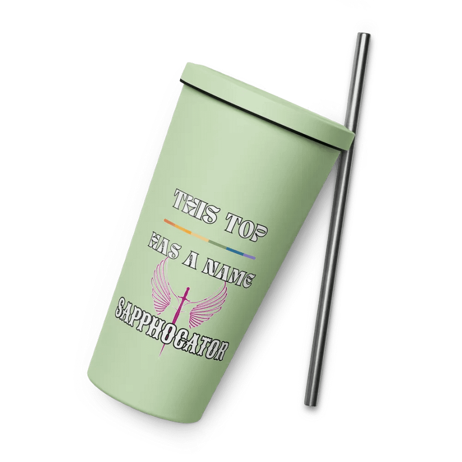 Sapphic Top has a name - Tumbler with Straw product image (7)