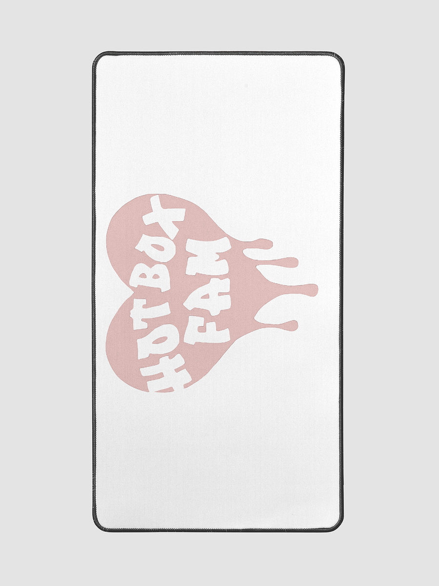 HOT BOX FAM TRANSPARENT PALE PINK HEART LOGO DESK MAT product image (2)