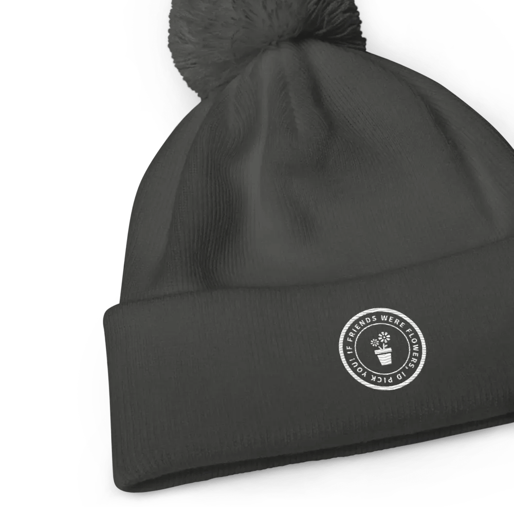 If Friends Were Flowers Pom Pom Beanie (Grey) product image (7)