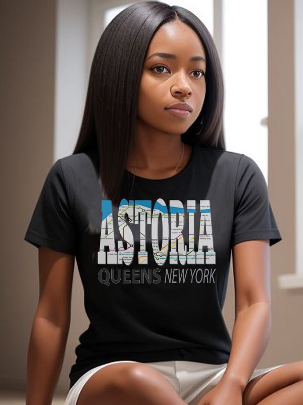 Fun Cool Astoria Queens New York with Subway Map NYC T-Shirt product image (2)