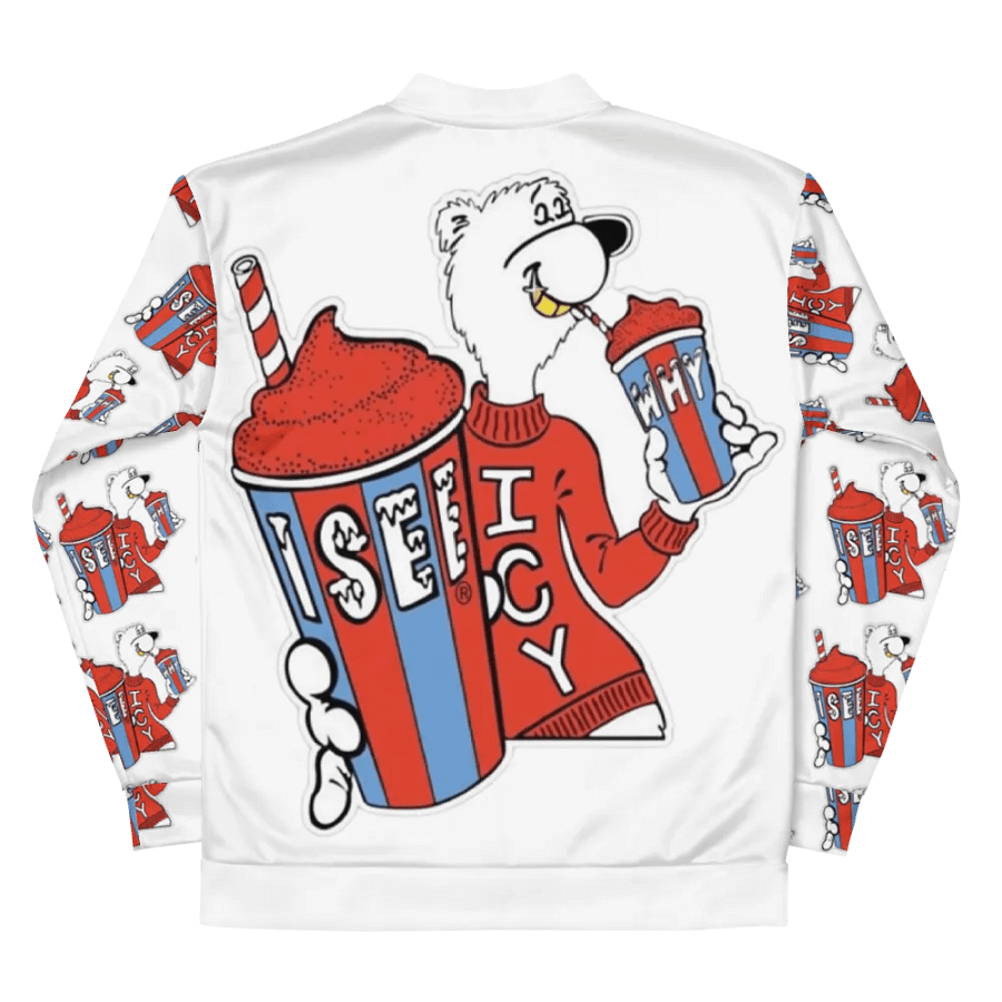 ISEEWHY BEAR PATTERN BOMBER product image (10)