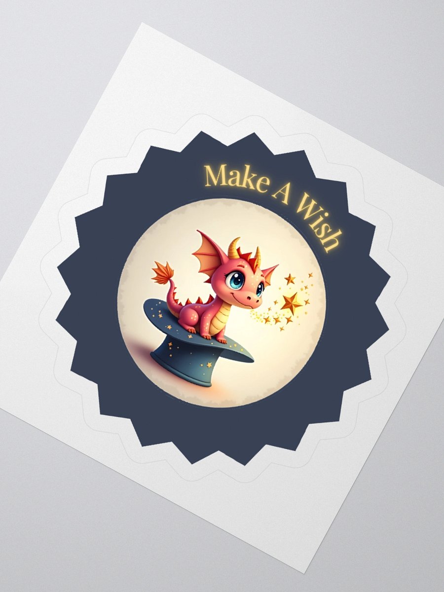 Make A Wish – Magical Pink Baby Dragon Sticker product image (5)