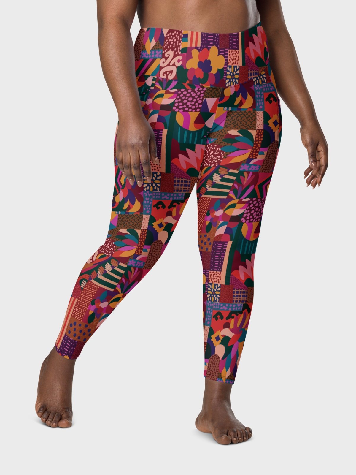 Leggings with Pockets "Abstract African Ethnic Pattern" Printed product image (10)