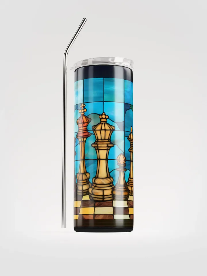 Elegant Chess Pieces Stainless Steel Tumbler product image (1)