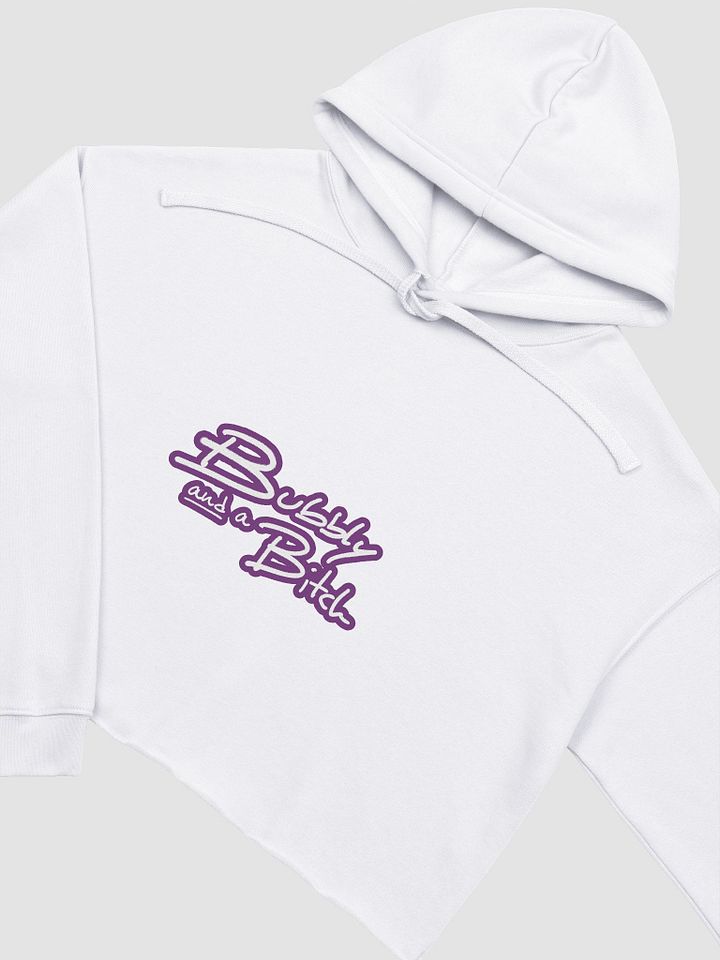 Bubbly and a B*tch (lined design, #763D7D) fleece cropped hoodie product image (1)