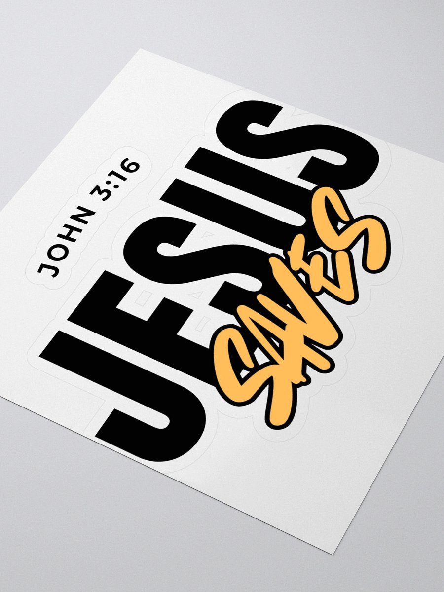 John 3:16 - Jesus Saves Kiss Cut Stickers product image (3)