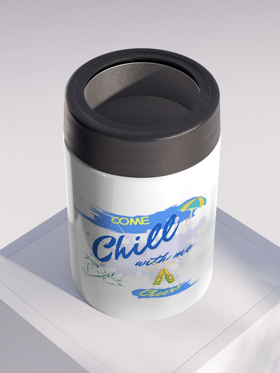 Stainless steel Koozie for your summer parties.   ‘Today we only Sizzle and chill’ design. product image (2)