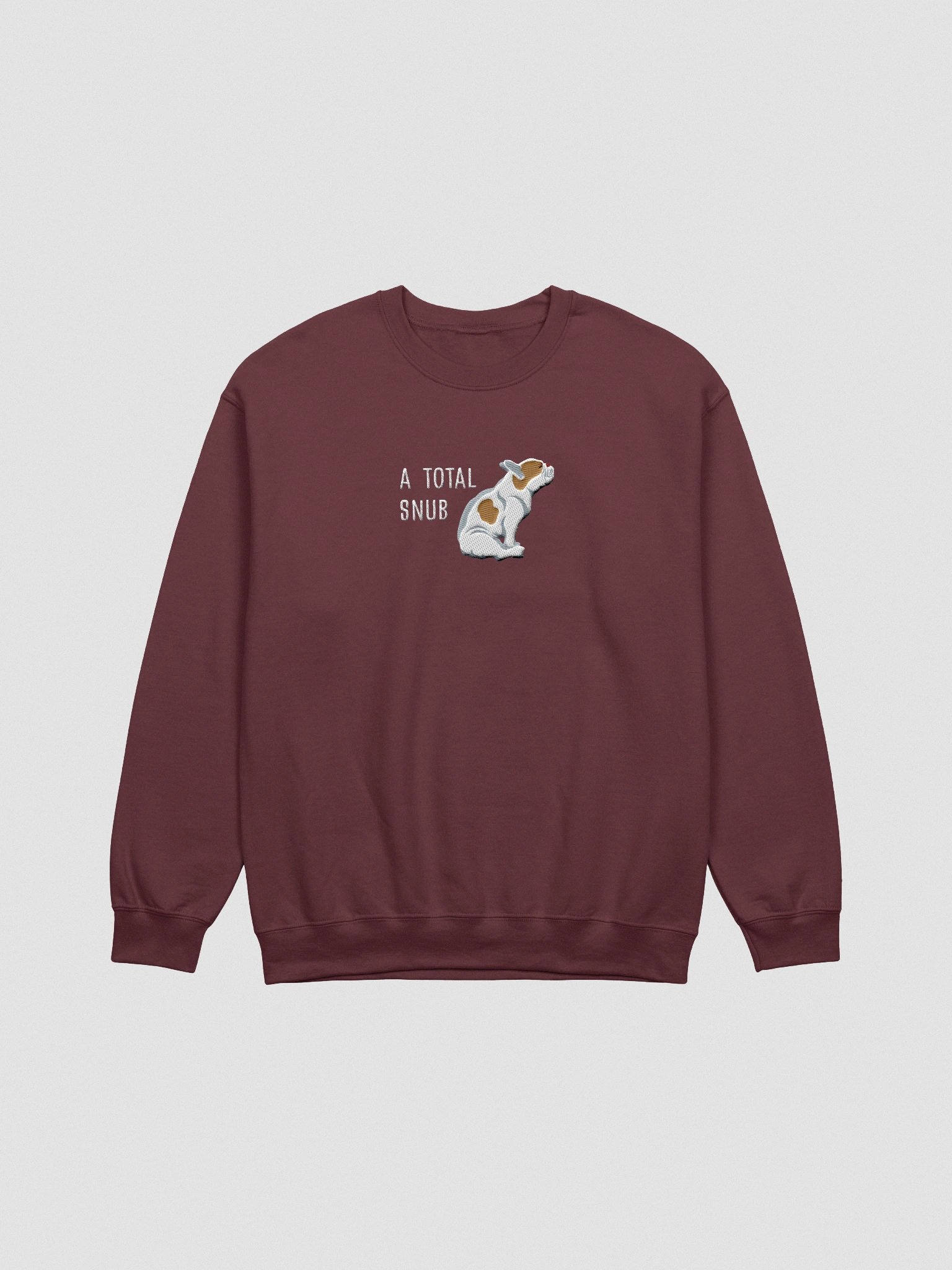 A Total Snub Sweatshirt (Embroidered) of a French Bulldog(Pied Brown) product image (4)