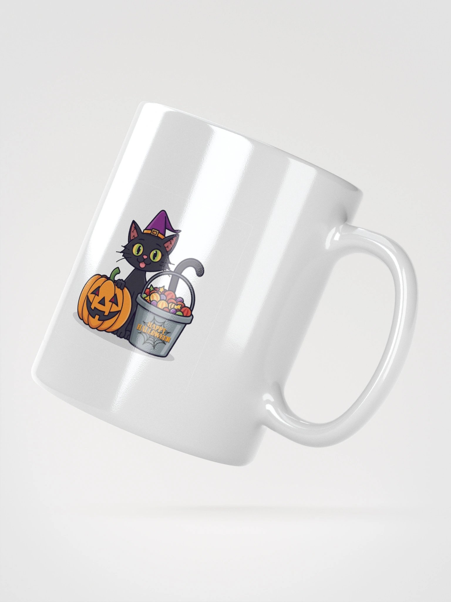 Spooky? Nope, Just Cute White Glossy Mug product image (3)