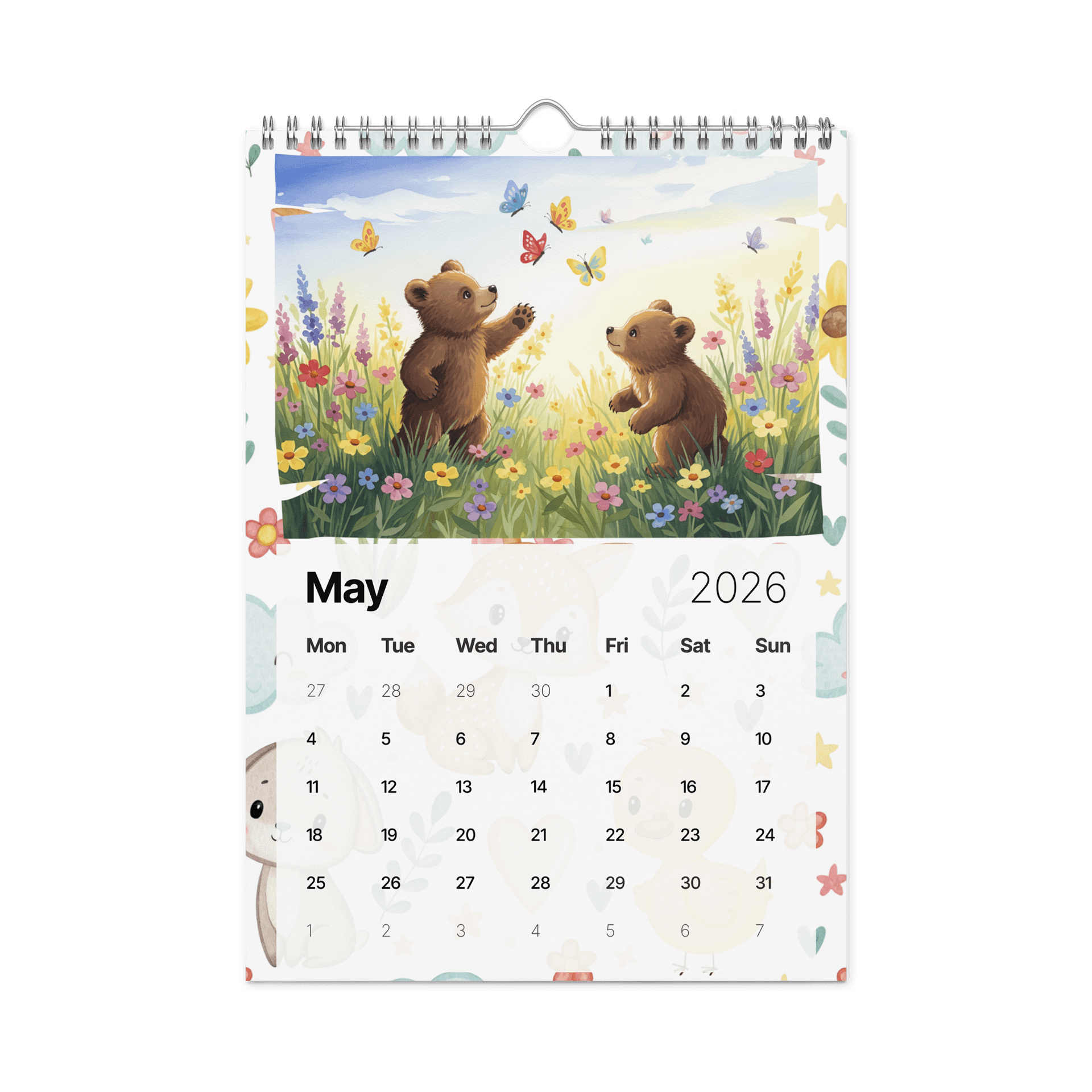 Paws of Joy Wall Calendar 2026 – Adorable Animal Friends product image (10)