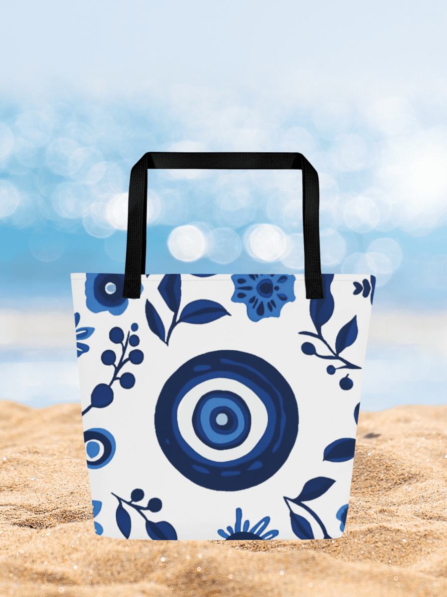 Blue Mati Large Tote/ Beach Bag w/ Pocket product image (3)