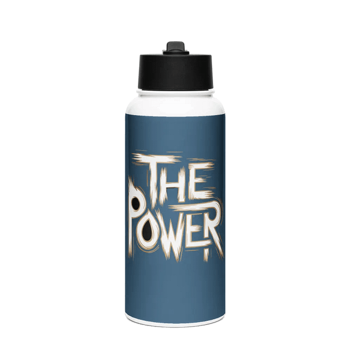 The Power Stainless Steel Water Bottle with a Straw Lid product image (1)