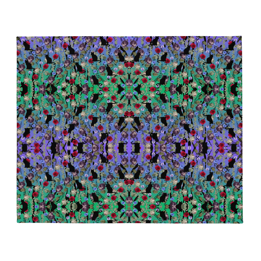 Kutzka Kitty Kaleidoscope Dream Throw Blanket product image (1)