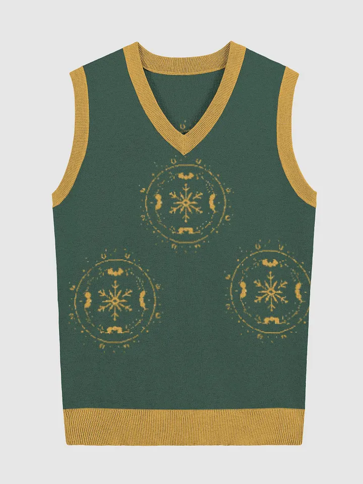 Golden Vine Knit V-Neck Vest product image (2)