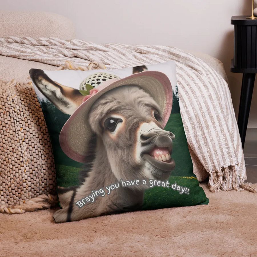 Braying Donkey Throw Pillows product image (9)