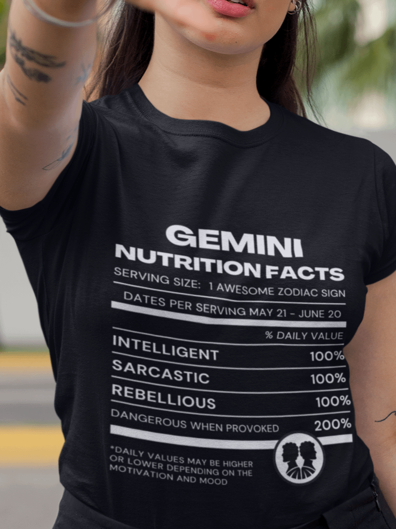 Gemini Nutrition Facts T-Shirt product image (1)