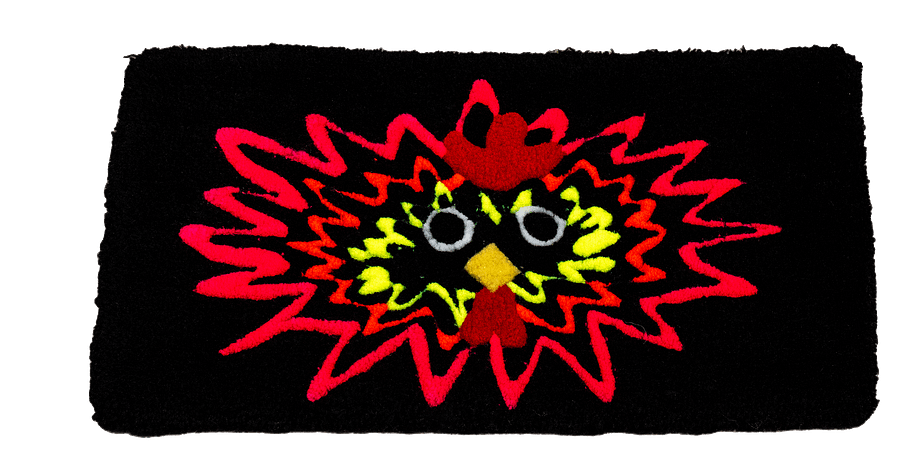 Desk Rug: Exploding Chicken UV Reactive! product image (1)