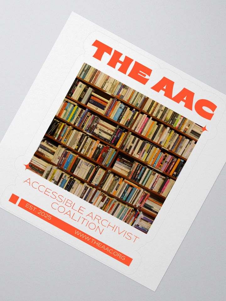 THE ACCESSIBLE ARCHIVIST BOOKSHELF STICKER product image (4)