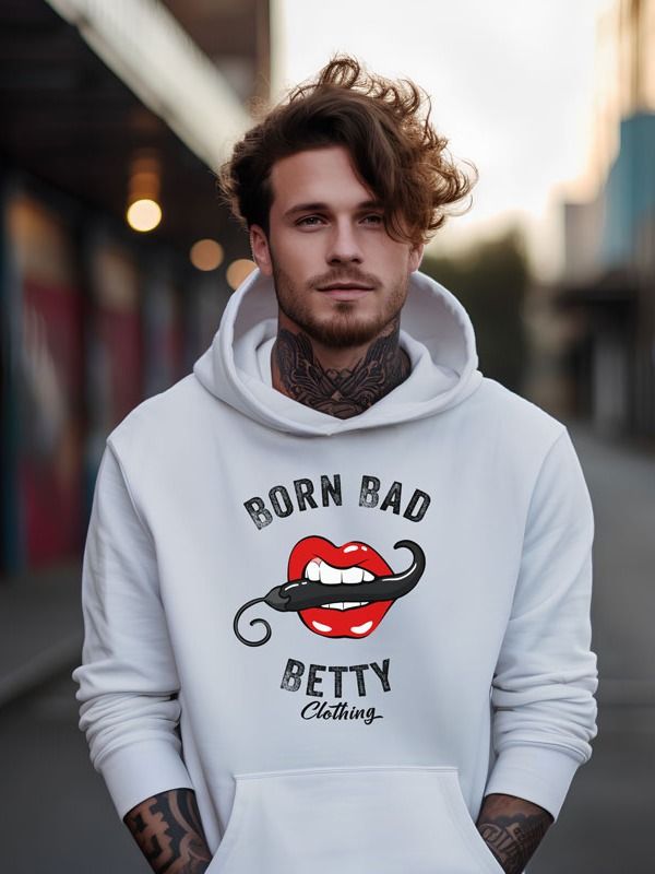 Born Bad Betty Hoodie White product image (1)