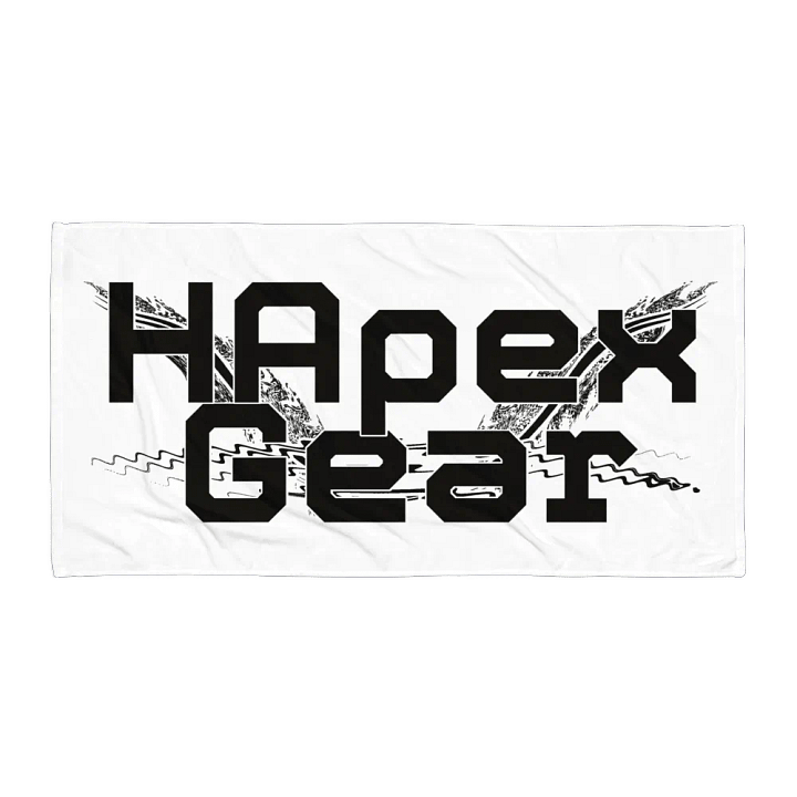 Black HApex Gear Black Logo - White Sublimated Towel product image (1)