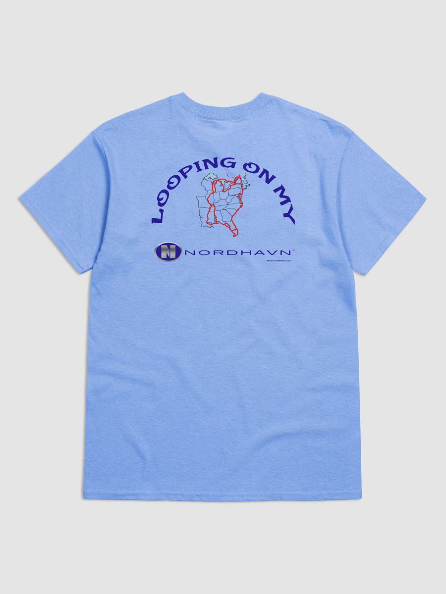 Looping On My Nordhavn - T-Shirt - Light Shirt w/Blue Logo product image (1)