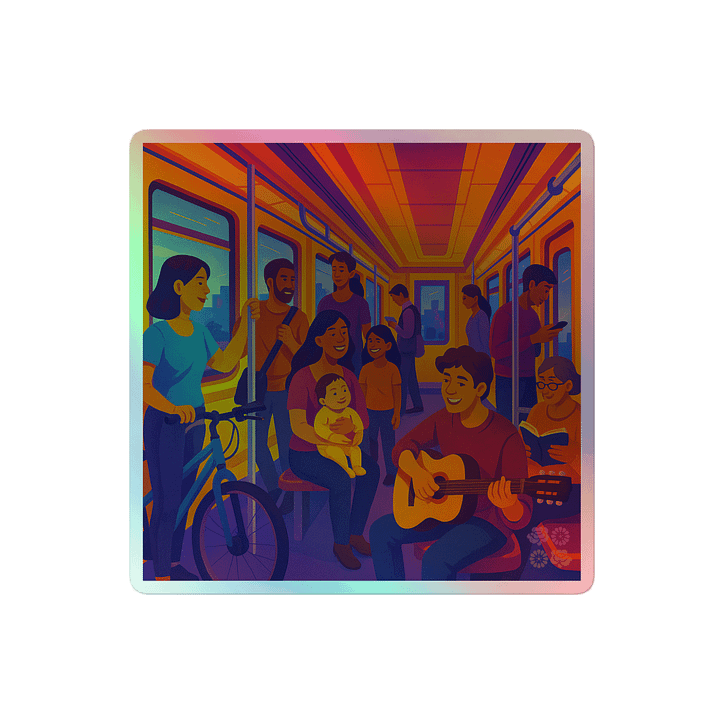 Track 3 – Viaje del Metro | Holographic Sticker product image (2)