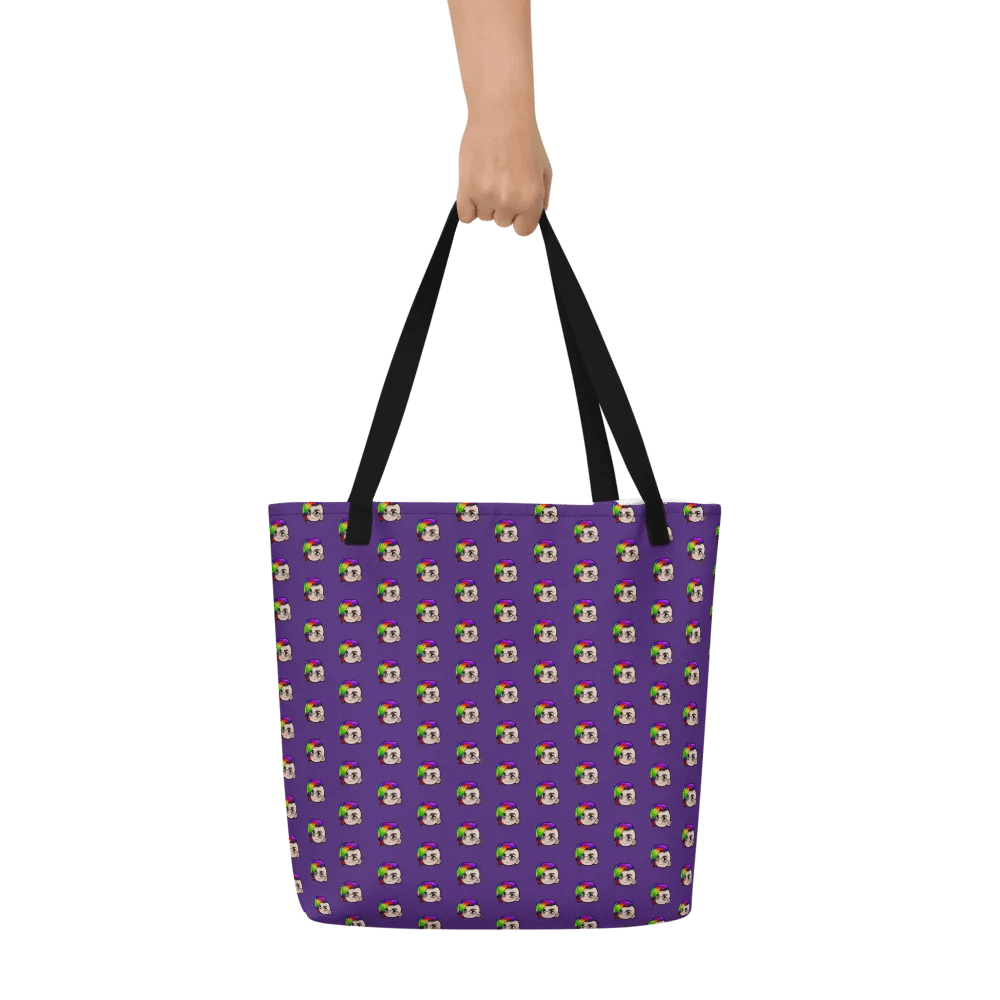 Hybrid Pride Large Tote Bag w/Pocket (Purple) product image (6)