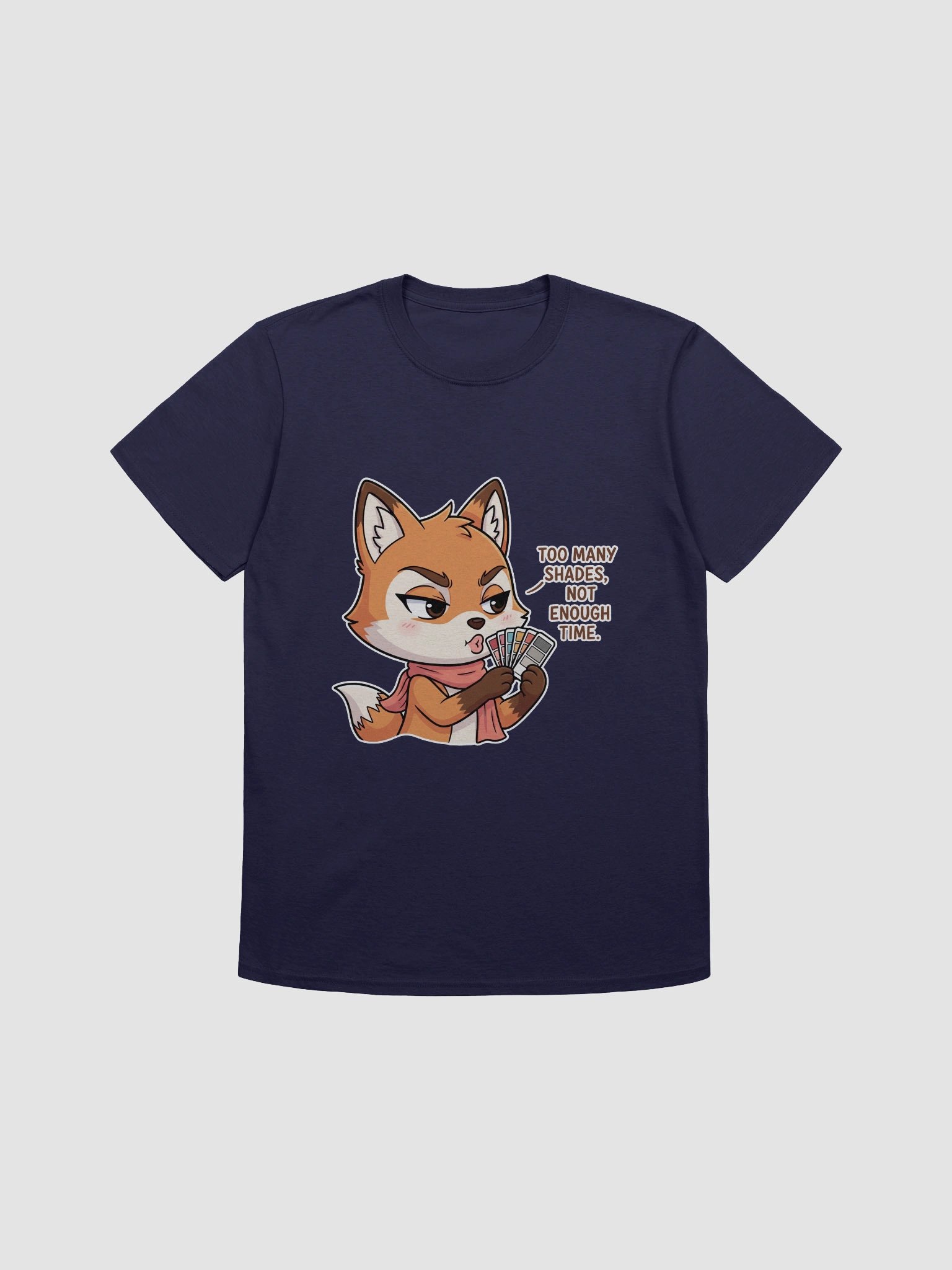 Fashionable Fox with Color Swatches Unisex T-Shirt product image (43)