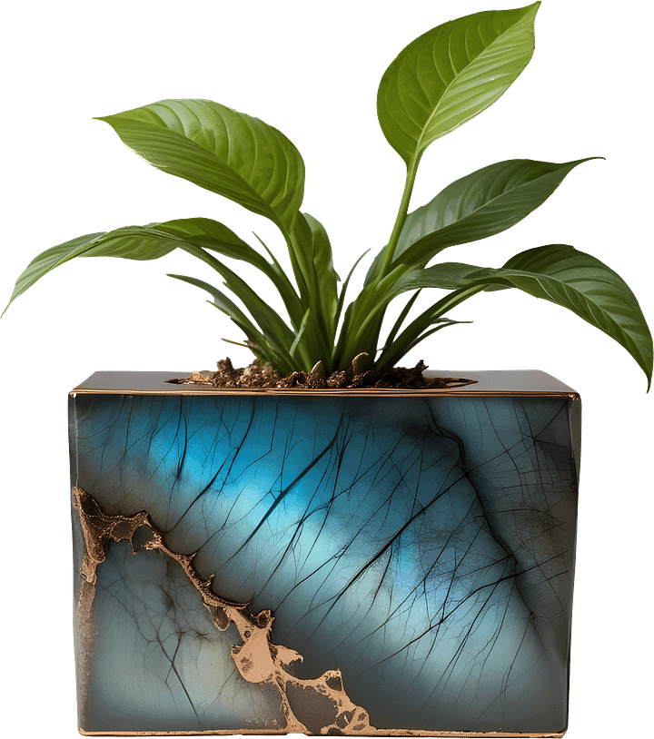 Stellar Luxe – Vase Labradorite with Bronze/Gold Finish product image (1)