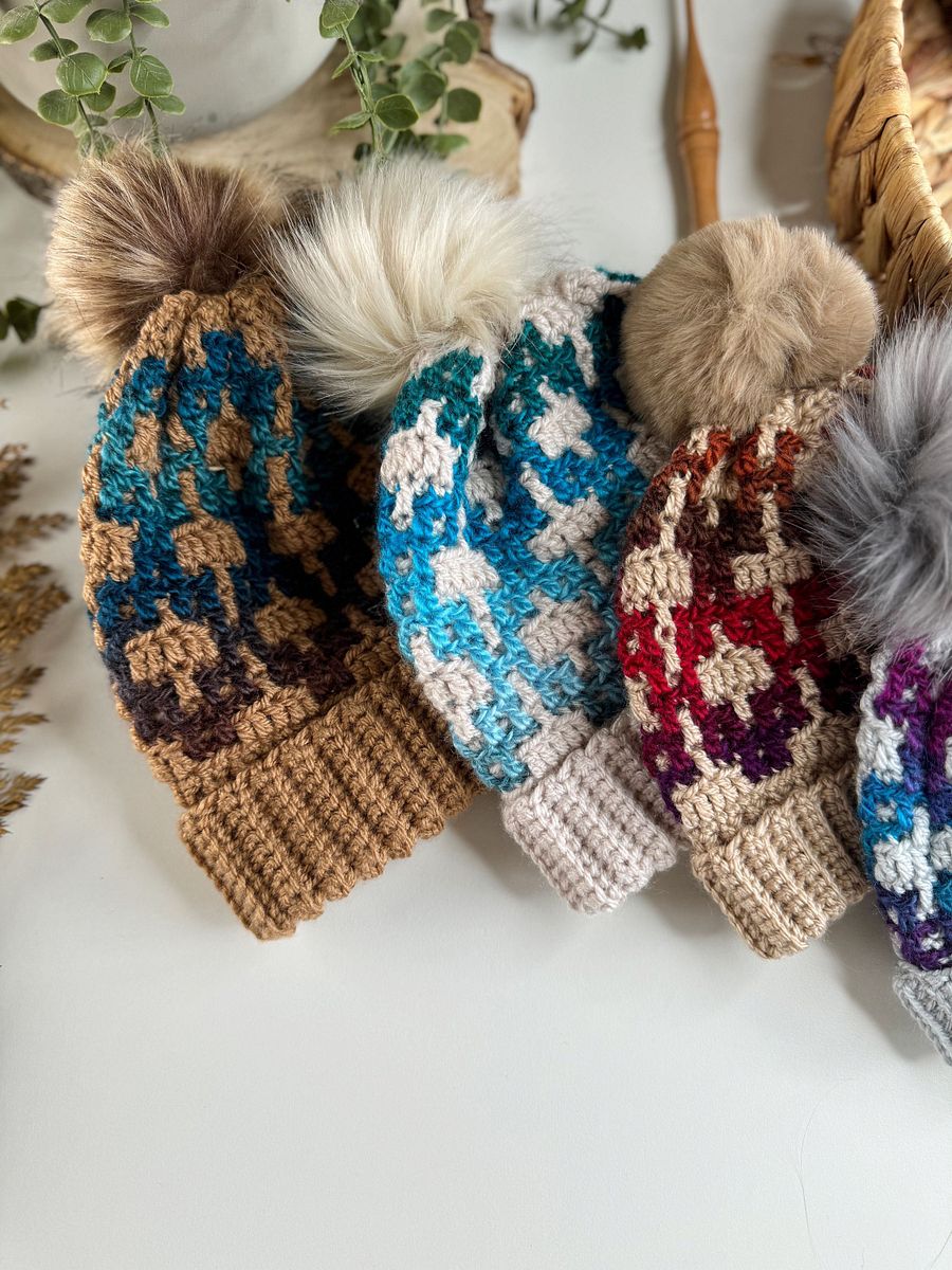 Labyrinth Mosaic Crochet Hat Pattern PDF baby to adult sizes product image (11)