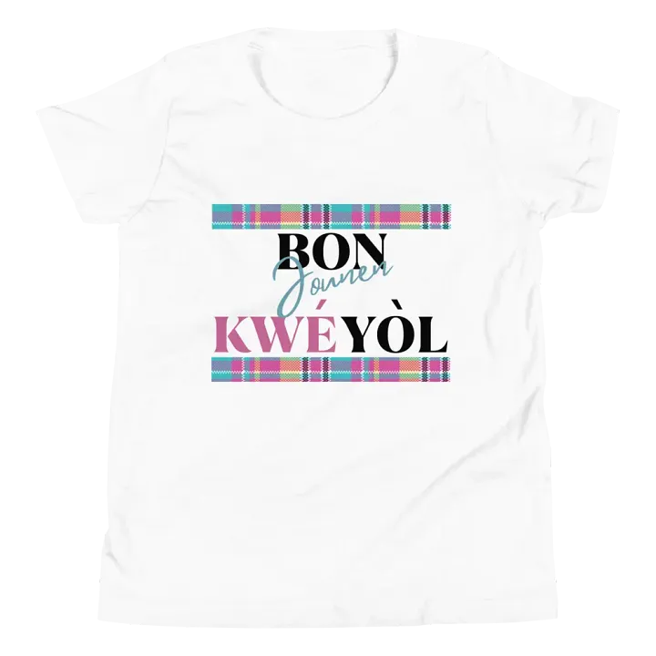 Kwéyòl Madras Youth T-Shirt product image (49)
