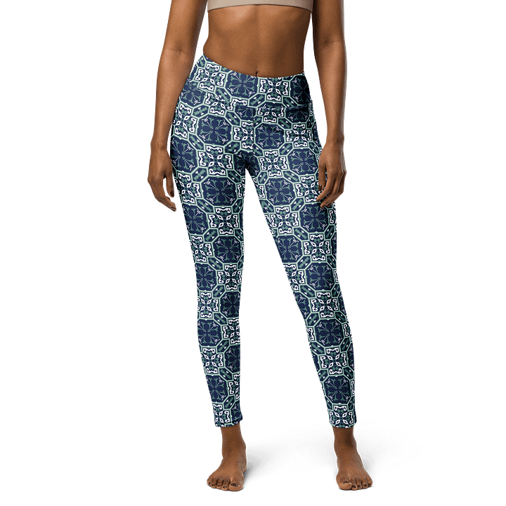 Geometric Elegance High-Waist Patterned Leggings product image (1)