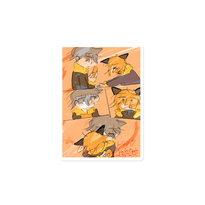 Ray and the fox Valentine's day magnet product image (2)