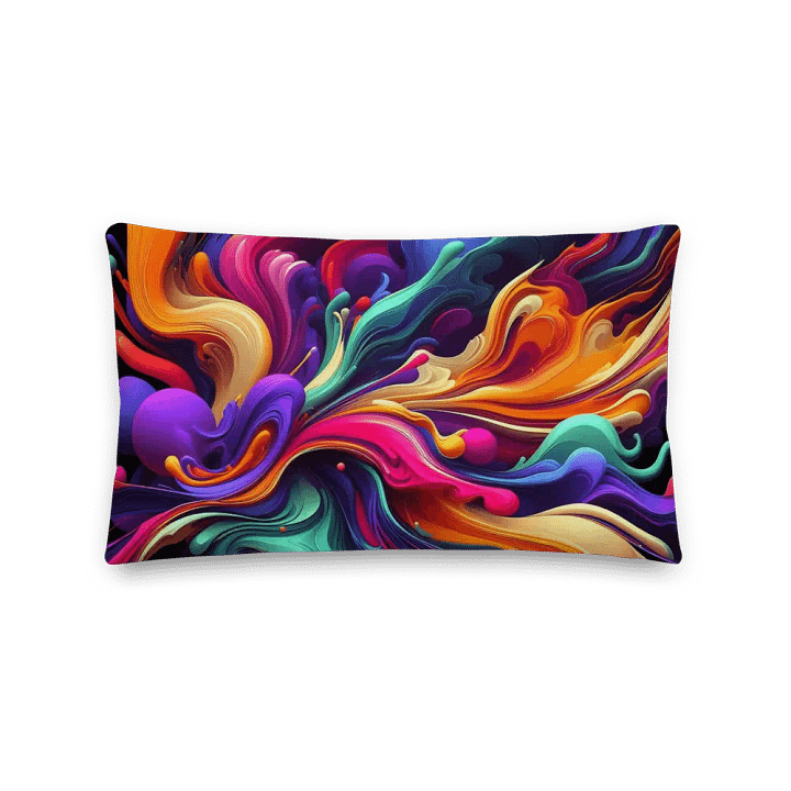 Vibrant Swirls Premium Pillow |Ai Design product image (2)