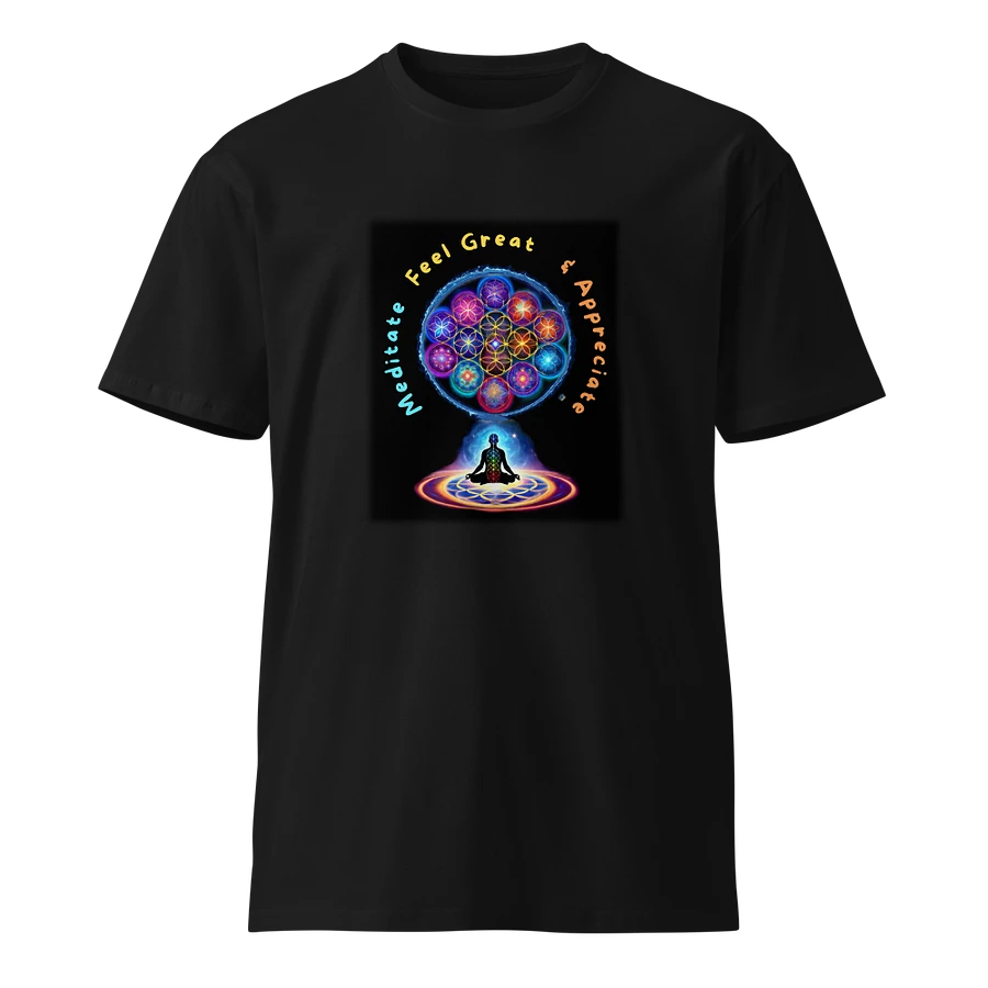 Meditate Feel Great & Appreciate T-Shirt - Vibrant Sacred Geometry Design product image (1)