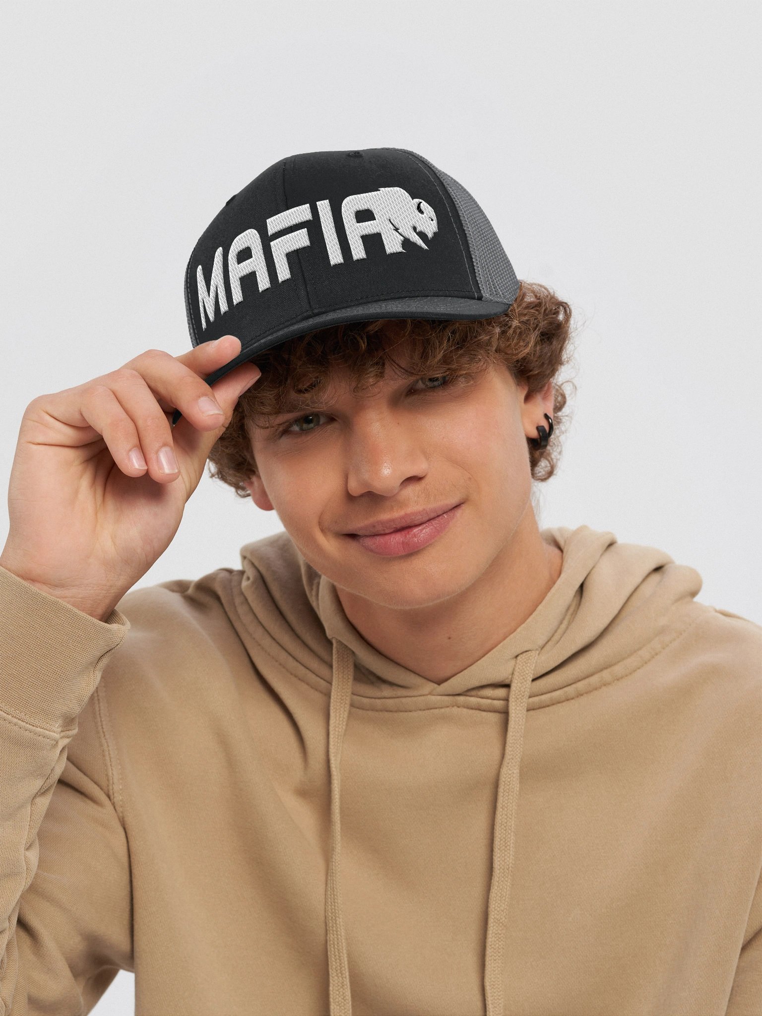 BUFFALO TRUCKER CHAPTER Logo Hat (BW) product image (17)