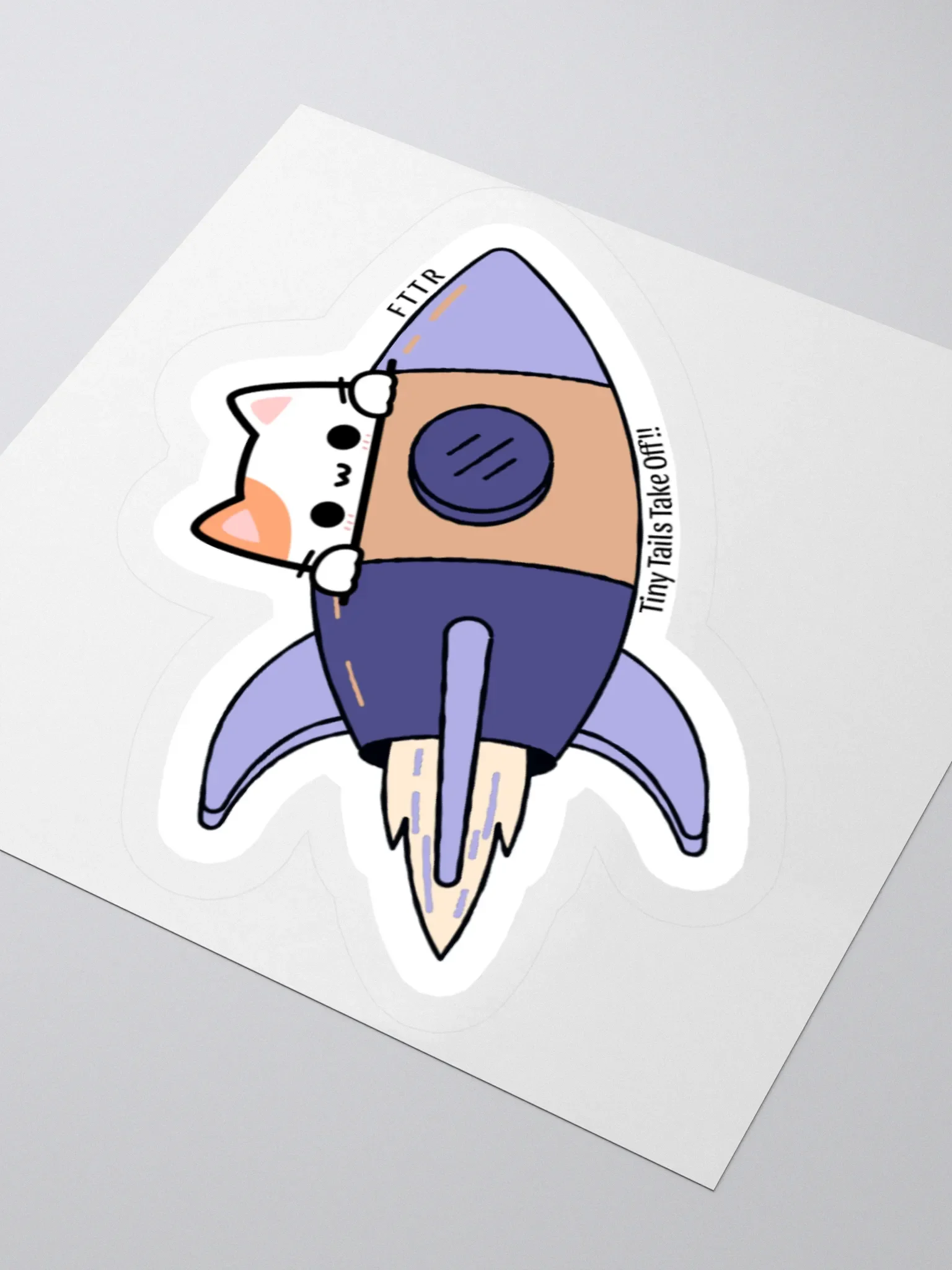 Cat Rocket Sticker product image (3)
