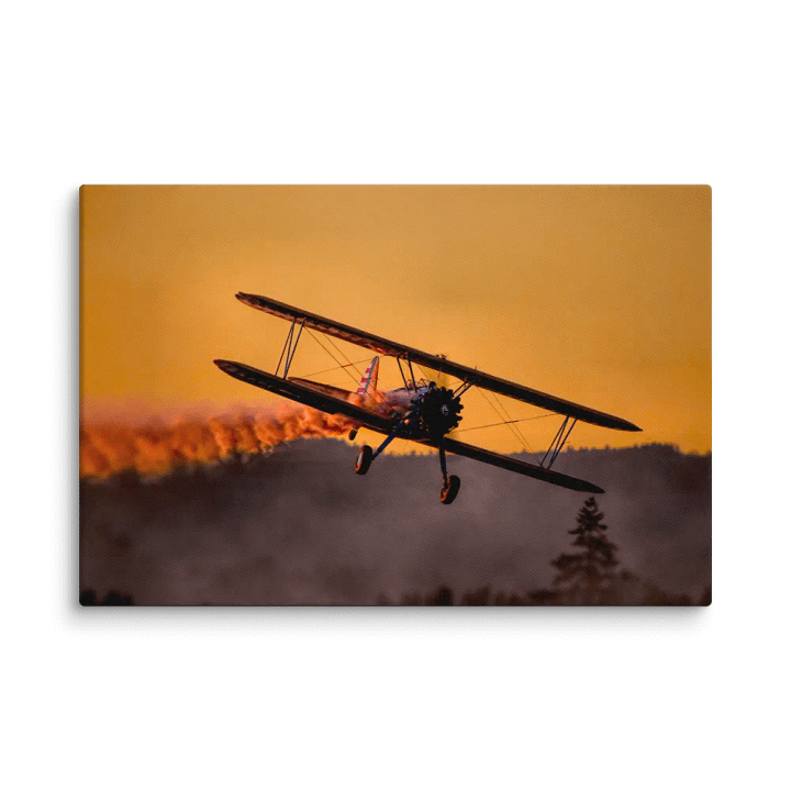 Golden-Hour Stearman Biplane Canvas Print product image (1)