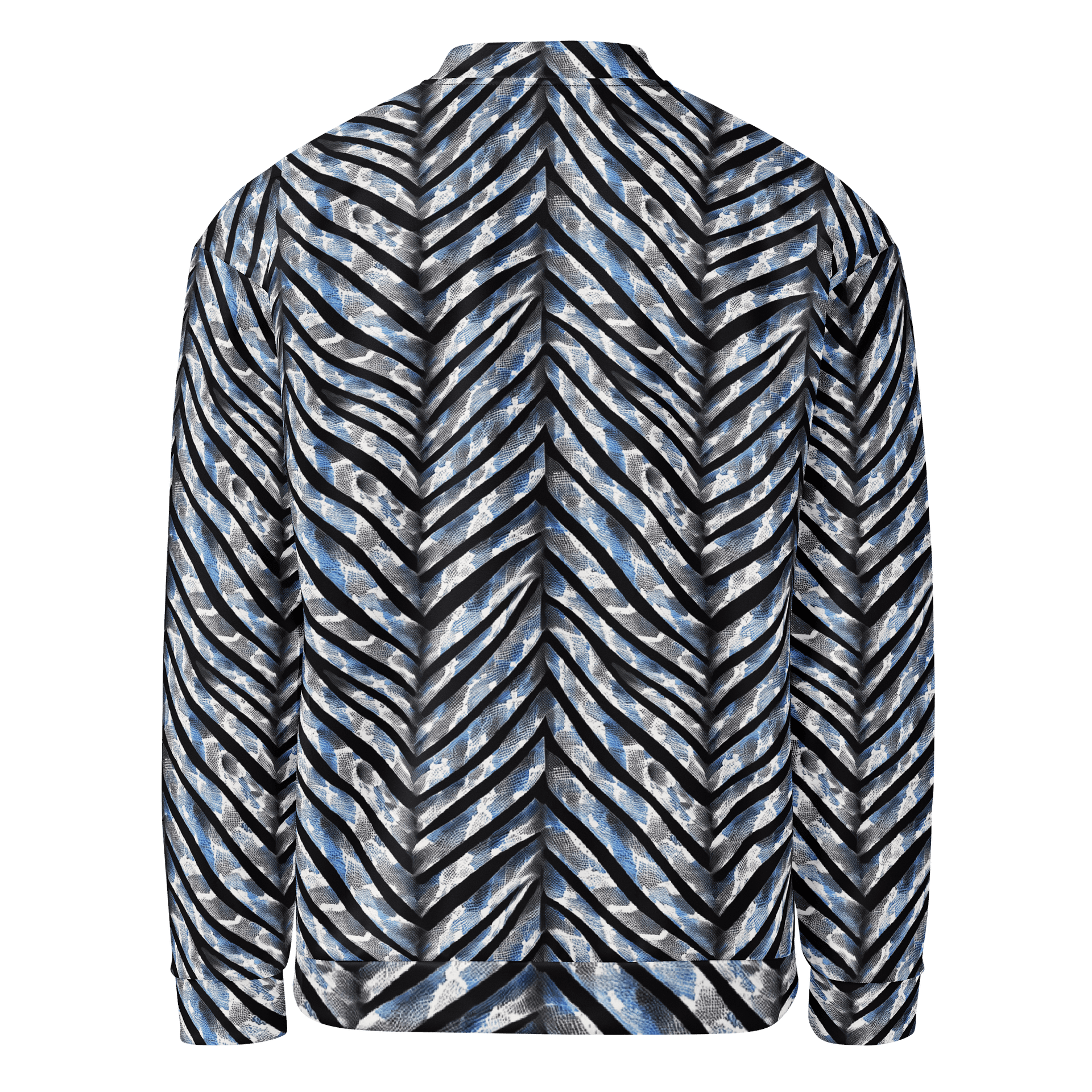 Blue Grey Snake Skin Bomber Jacket product image (2)