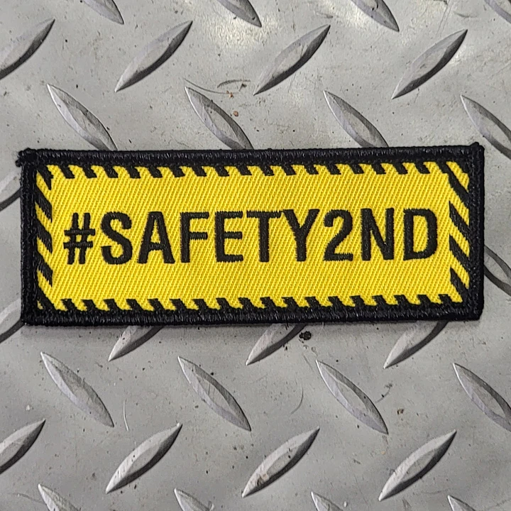 Safety2nd Yellow Velcro Patch - 4 inch - Embroidered product image (1)