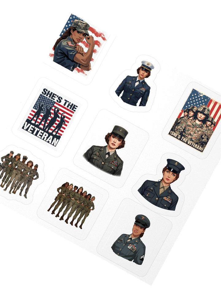 She’s The Veteran Vinyl Stickers product image (2)