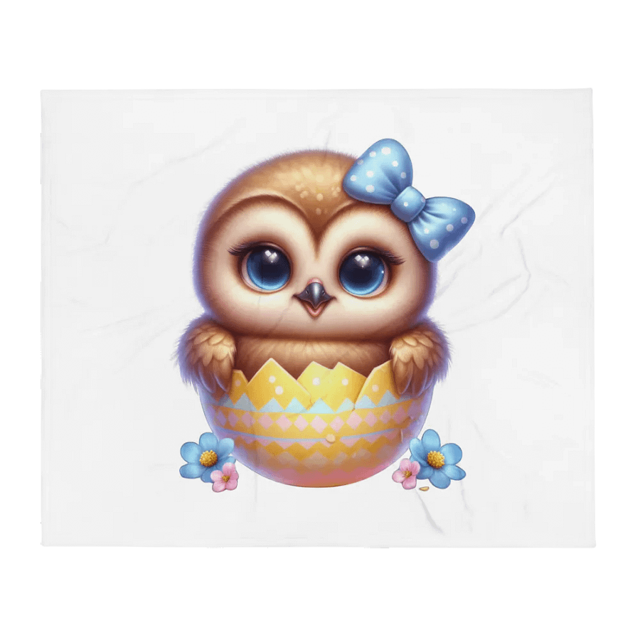 Owl Easter Egg - Throw Blanket product image (1)