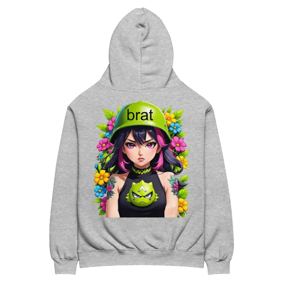 Brat - Premium Hoodie (Athletic Heather) Brat Life - v6 (Back Printed Design) product image (3)
