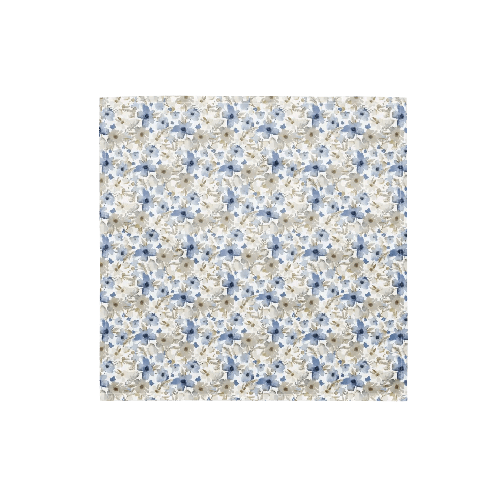 Blue grey Flowers Bandana product image (1)