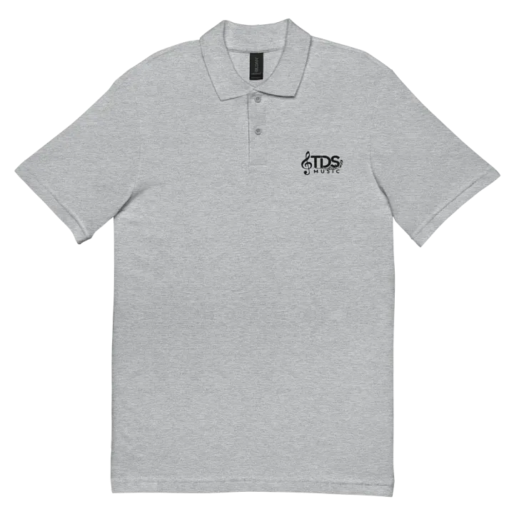 TDS Music Unisex Pique Polo Shirt in White, Navy, Gray, and Black (S-4XL) product image (2)