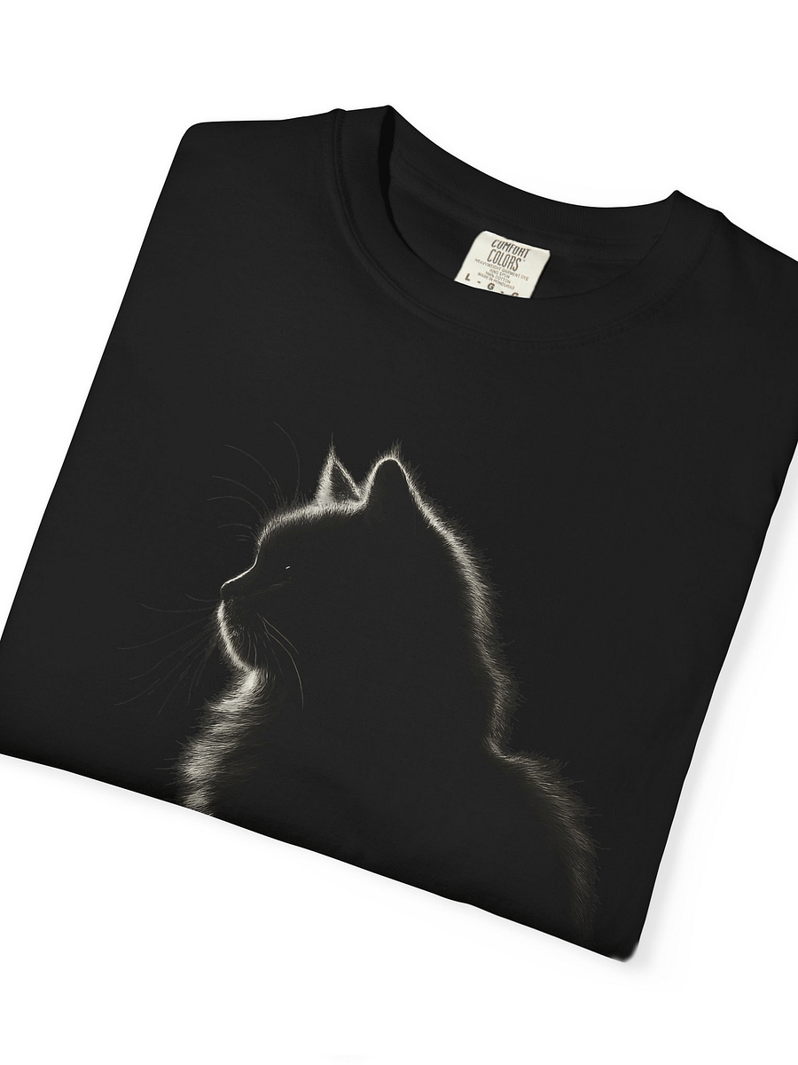 Whiskered Black Cat Silhouette T-Shirt product image (6)