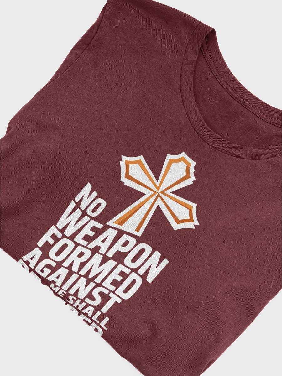 No Weapon Formed Against Me Shall Prosper – Isaiah 54:17 Bible Verse Bella+Canvas Supersoft T-Shirt product image (1)