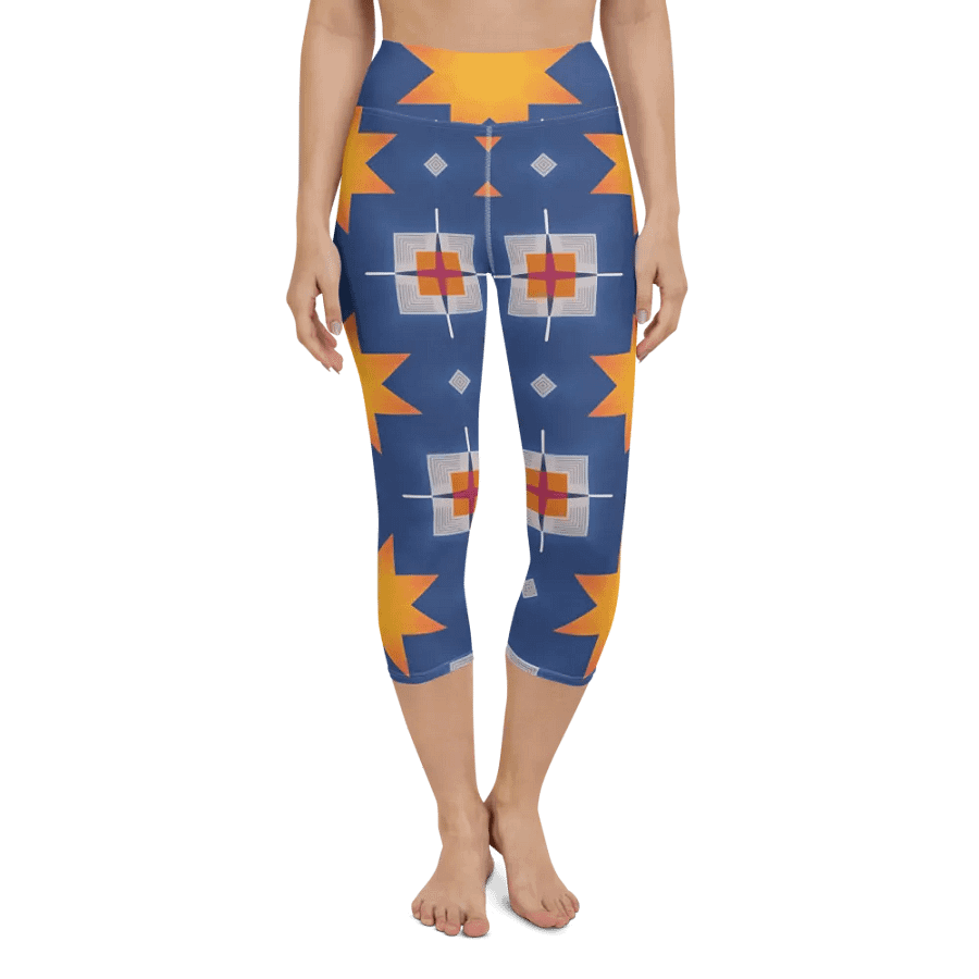Geometric Glow Capri Leggings product image (1)