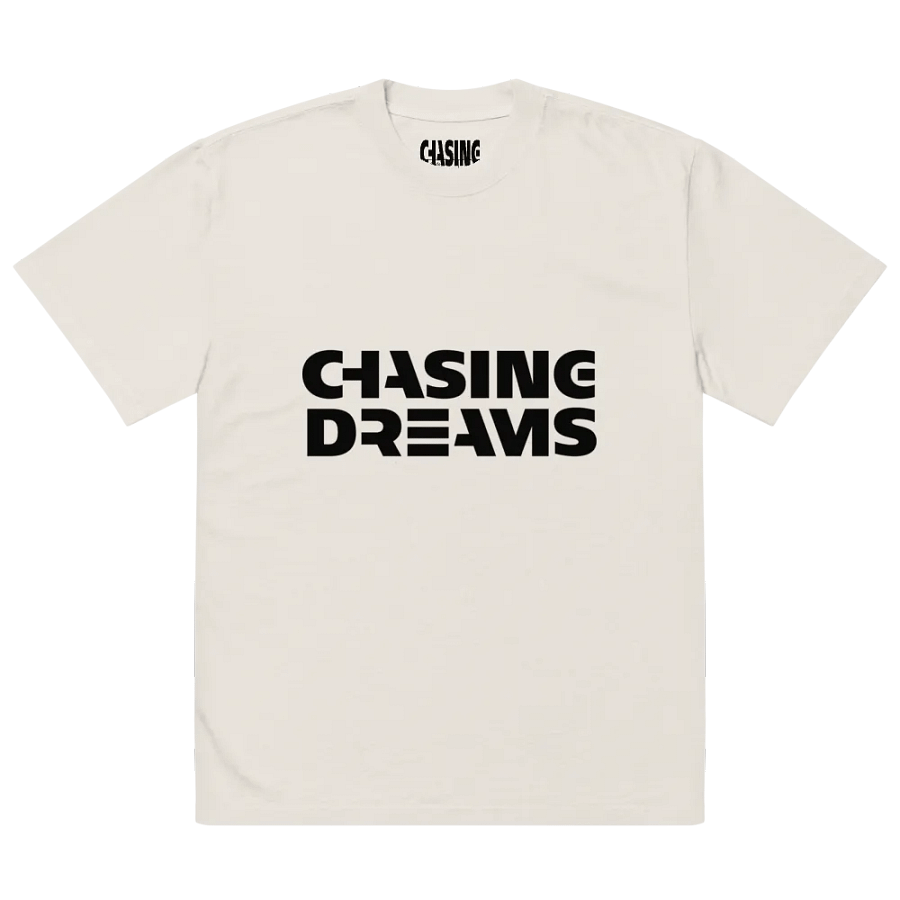 Chasing Dreams Premium Oversized Faded T-Shirt (black logo) product image (2)